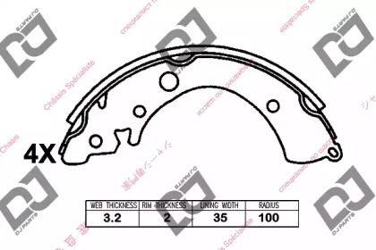 Комлект тормозных накладок DJ PARTS BS1327